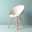 White kitchen chair thumbnail
