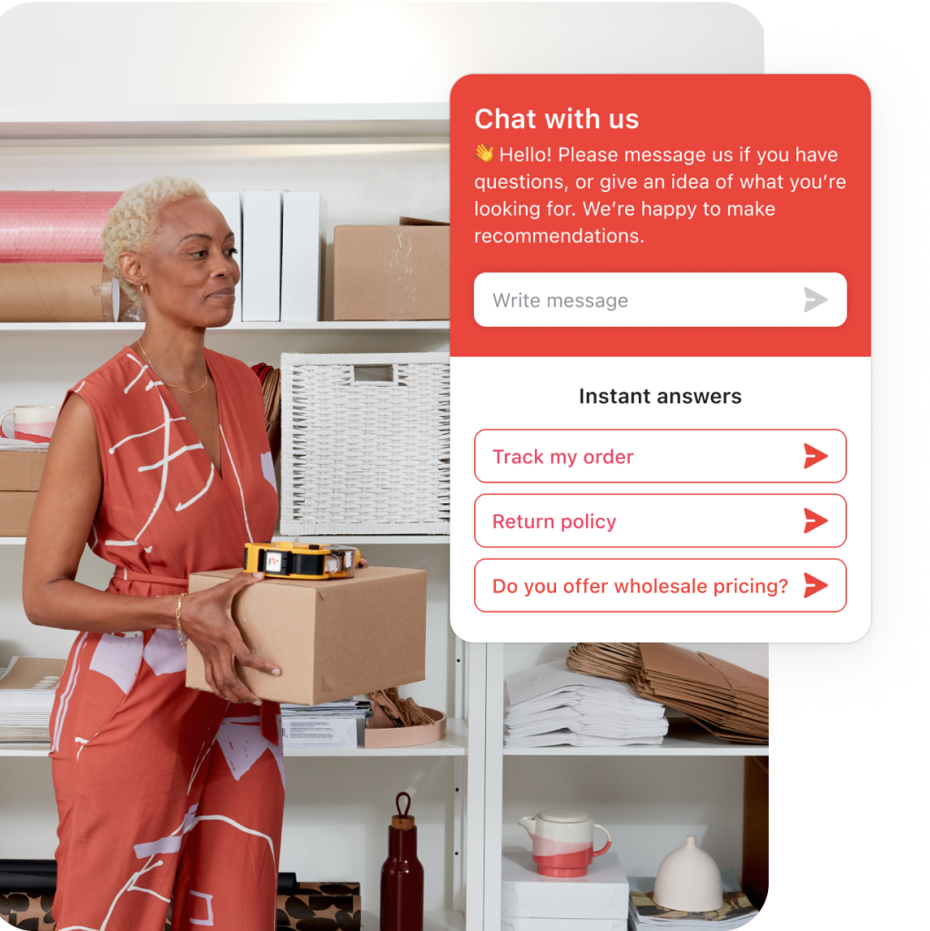 Business owner uses PlatformDTC Inbox's instant answers feature to help customers help themselves.