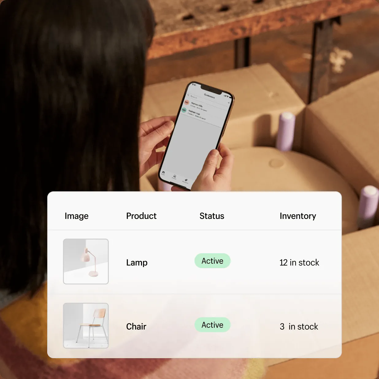 A merchant manages their store via the PlatformDTC app.