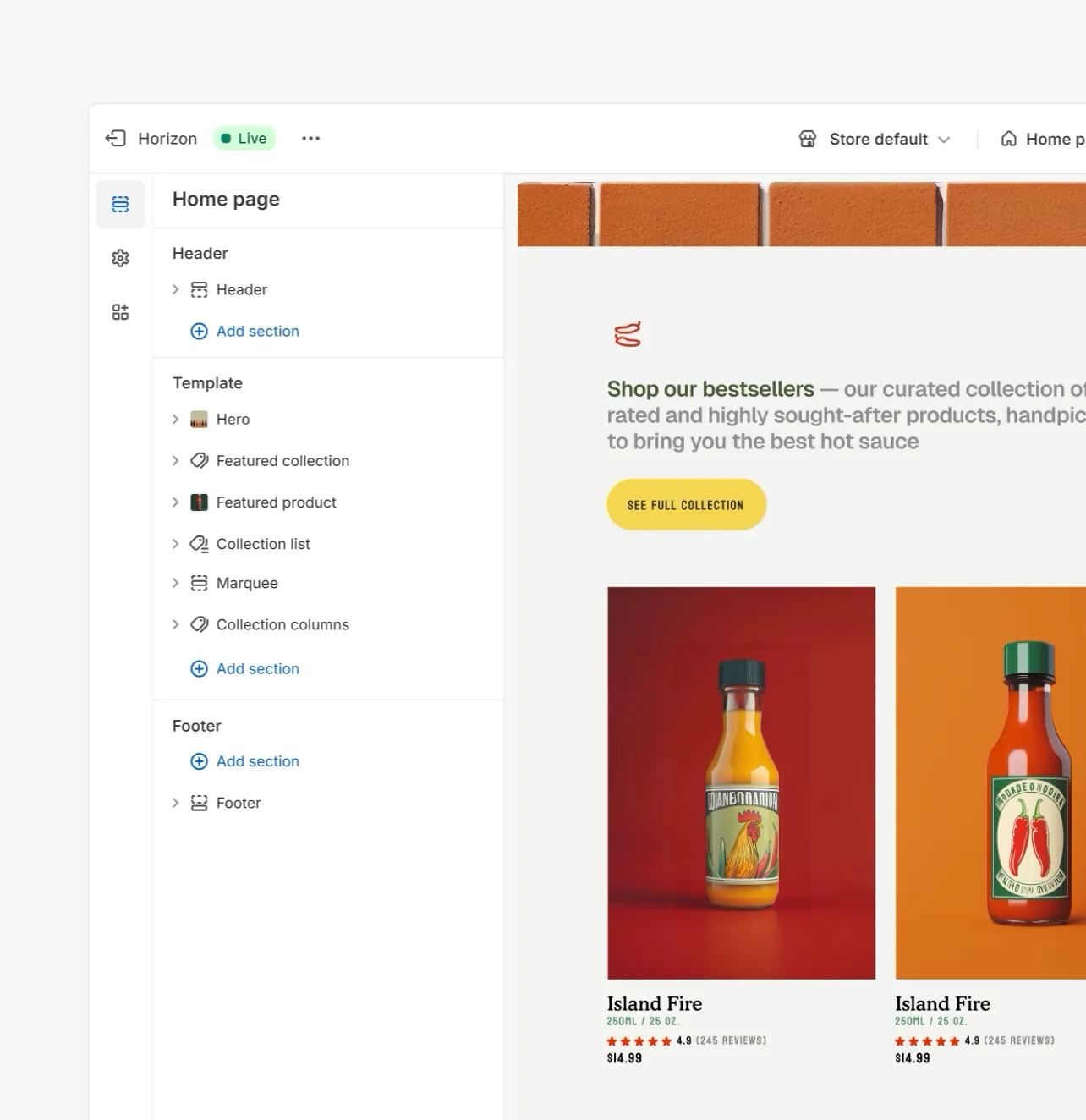 PlatformDTC’s drag-and-drop features being used to rearrange the layout of a store
