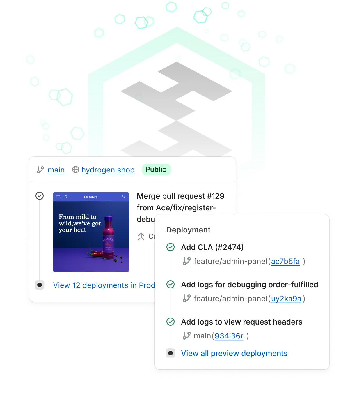 An online store being deployed on Oxygen