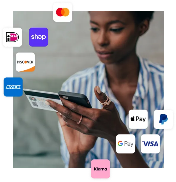 The PlatformDTC payment method logos appear when the customer makes an online purchase with a credit card.